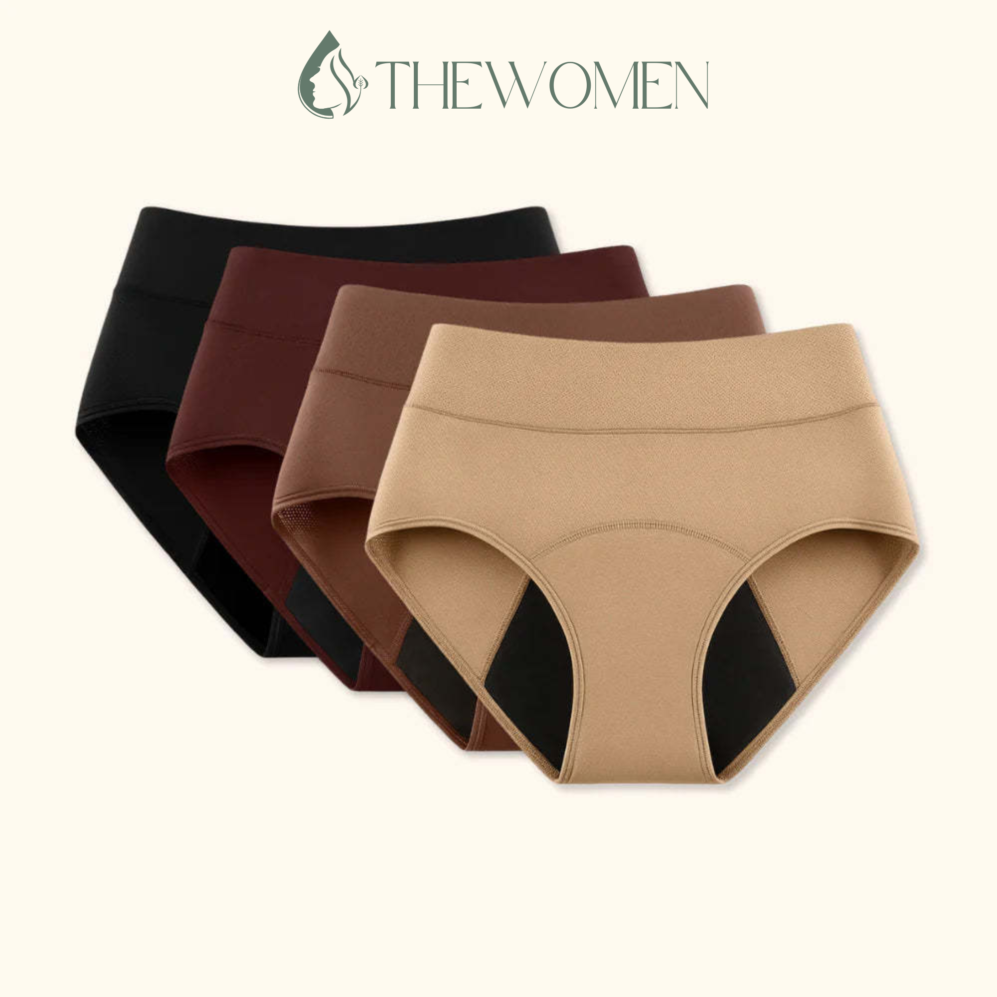 Läcksäkra trosor med hög midja 4-pack