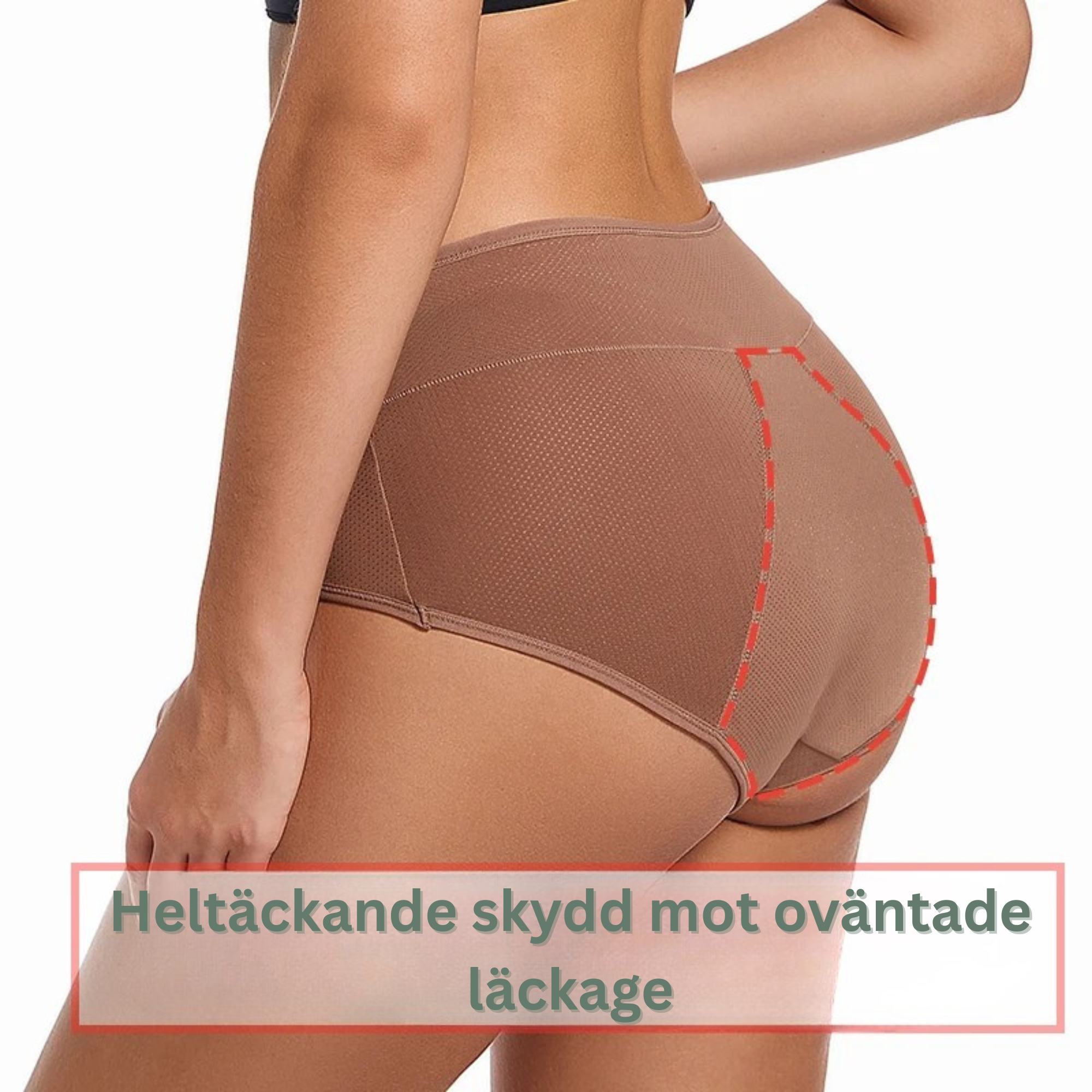 Läcksäkra trosor med hög midja 4-pack