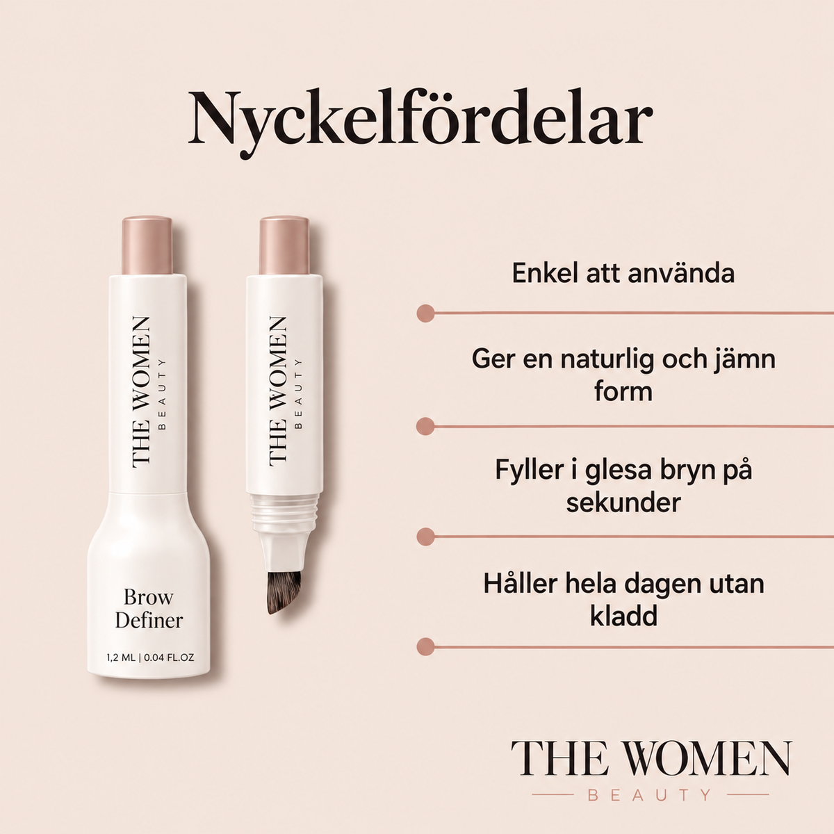 The Women™ Brynbørste – Fyldigere bryn på få sekunder
