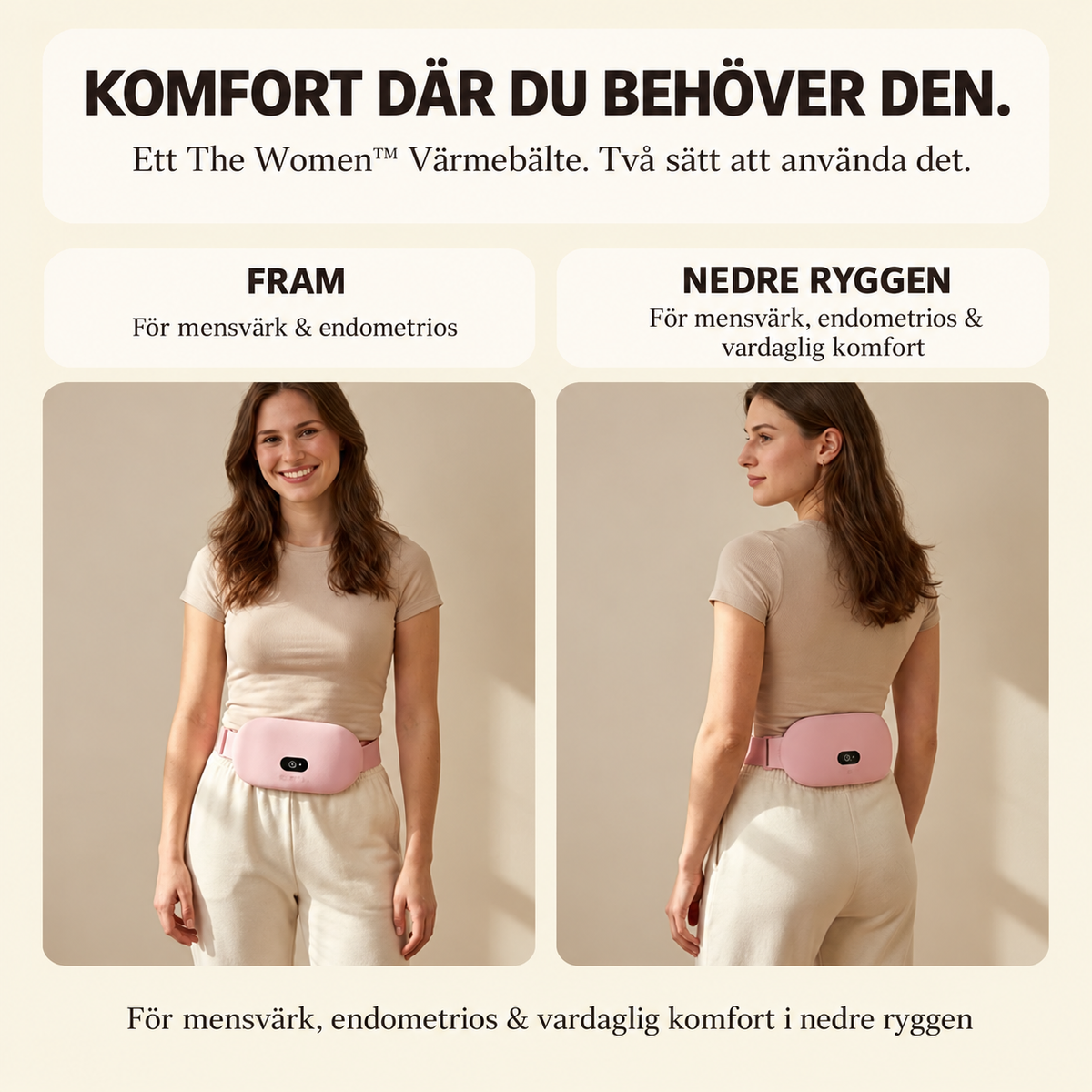 The Women™ Värmebälte – Lindring vid mensvärk & endometrios
