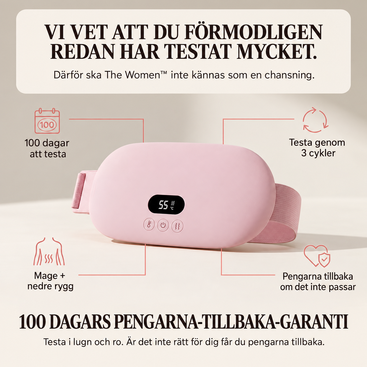 The Women™ Värmebälte – Lindring vid mensvärk & endometrios